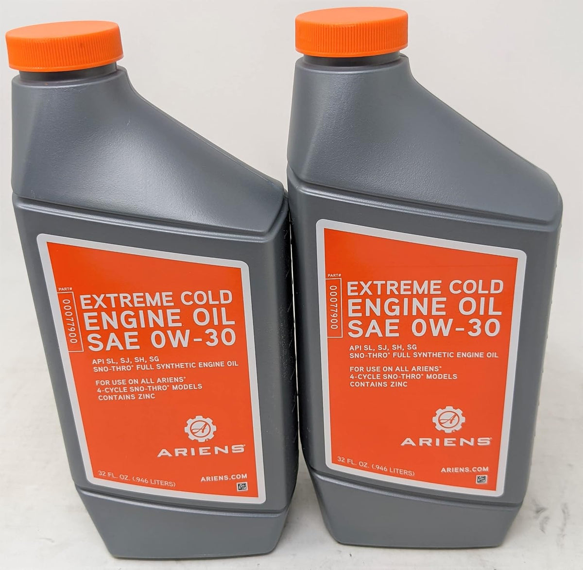 Genuine OEM Ariens Part # 00077900 0W30 Oil 32oz Bottle 2 Pack