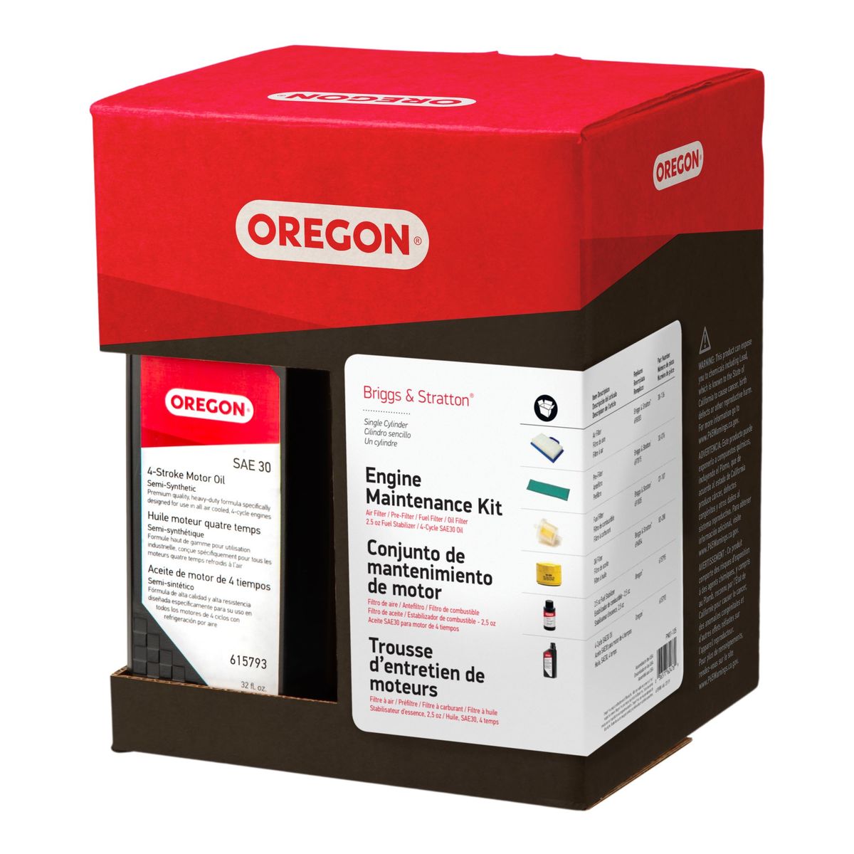 Genuine OEM Oregon Part # 01-105 Maintenance Kit for Briggs & Stratton Single Cylinder