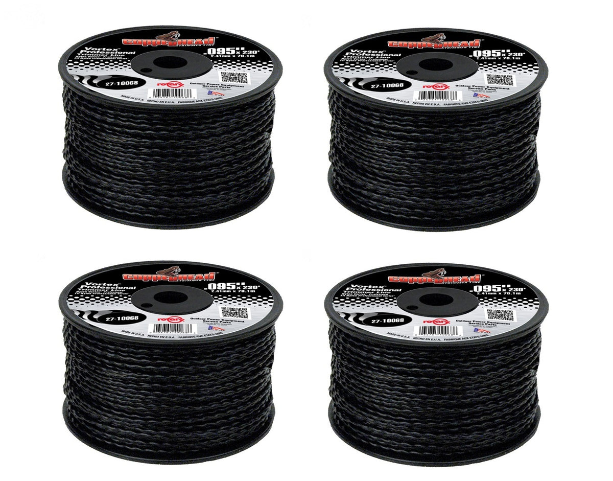 Genuine Rotary Part # 10068 .095 Vortex Trimmer Line 230' Spool 4 Pack
