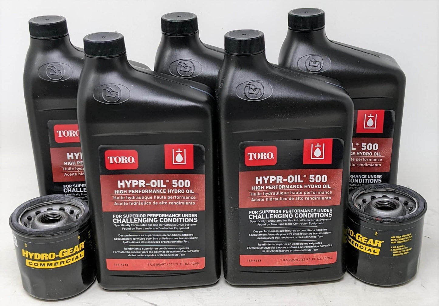 Genuine OEM Toro Hypr 500 Oil 5 Quart Hydro Change Kit w/ 2 Filters