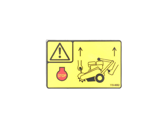 Genuine OEM Toro Part # 119-4692 Caution Decal