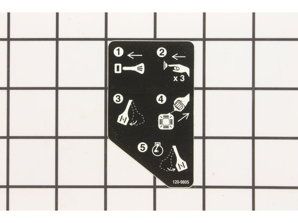 Genuine OEM Toro Part # 120-9805 Engine Control Decal