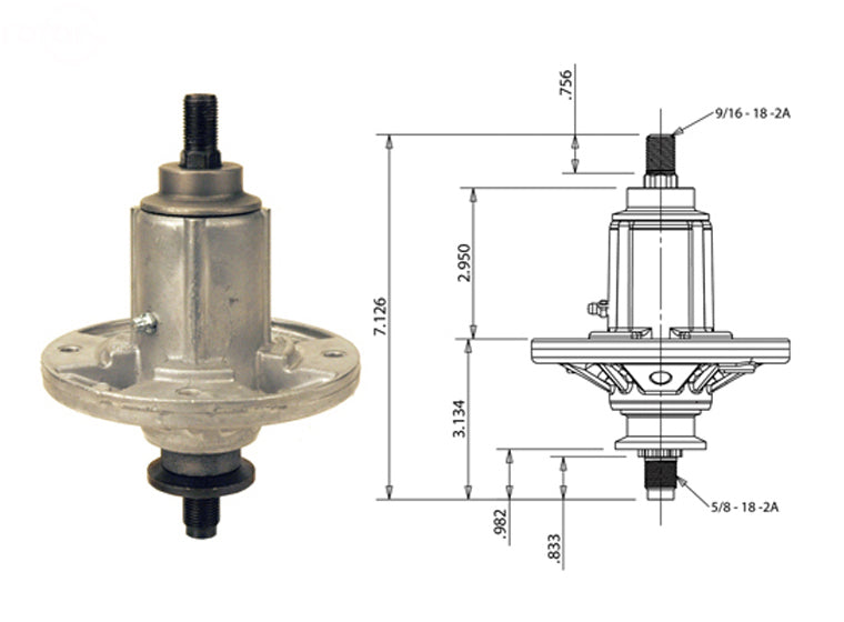 Genuine Rotary Part # 12910 Spindle Assembly