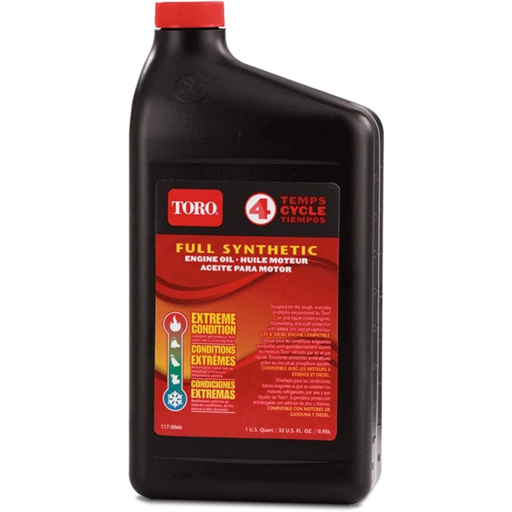Genuine OEM Toro Part # 138-6053 Full Synthetic 10W-30 Engine Oil Quart
