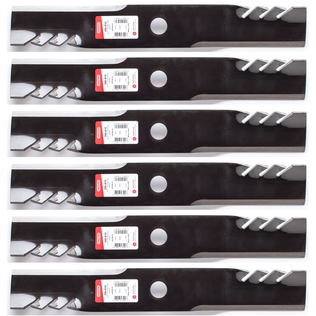 Genuine OEM Oregon Part # 396-810 20 1/2" G6 Gator Blade 6 Pack