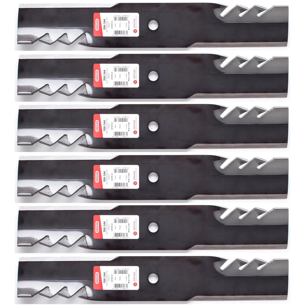 Genuine OEM Oregon Part # 596-344 Gator Blade 6 Pack