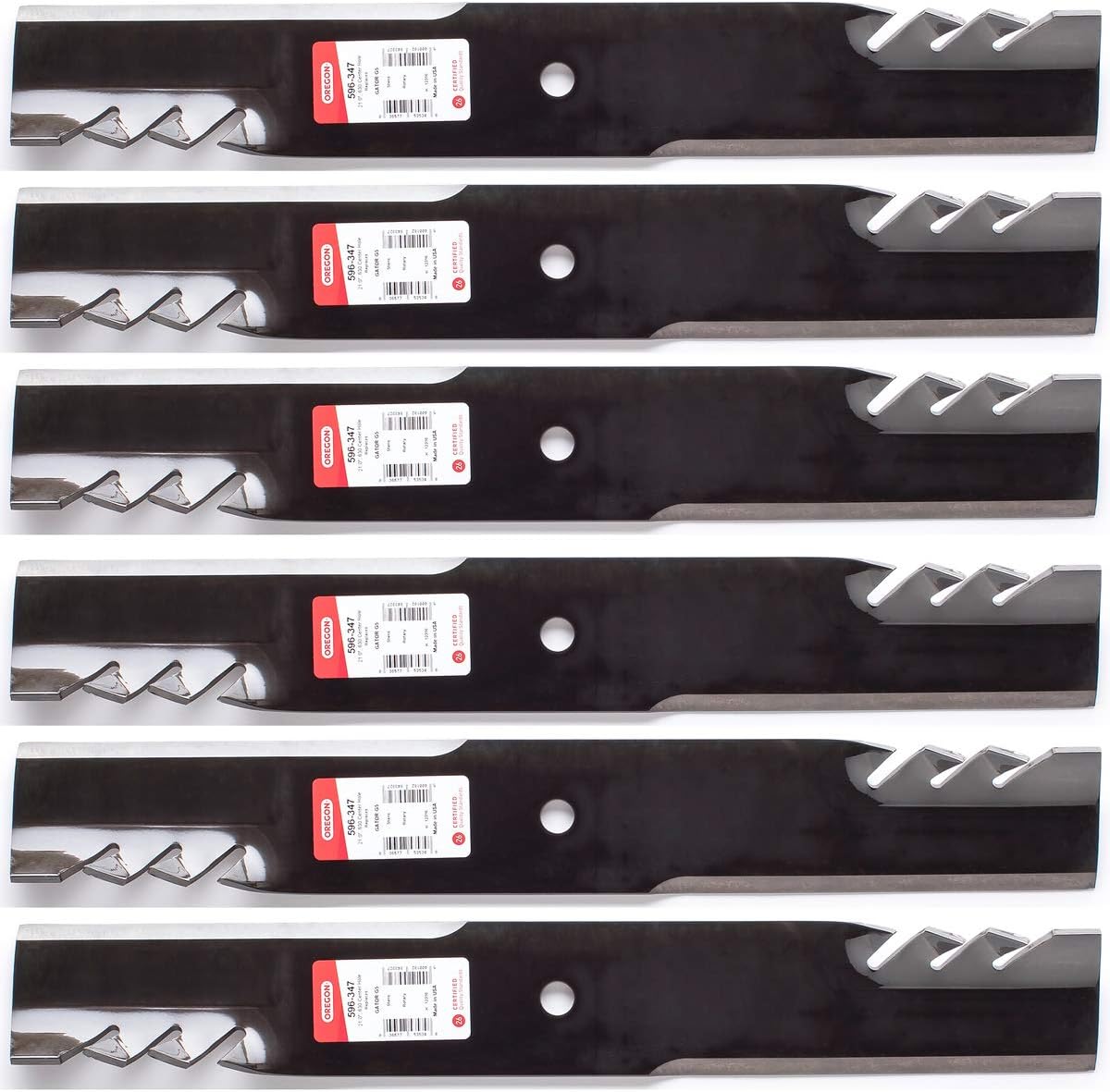 Genuine OEM Oregon Part # 596-347 Gator Blade 6 Pack