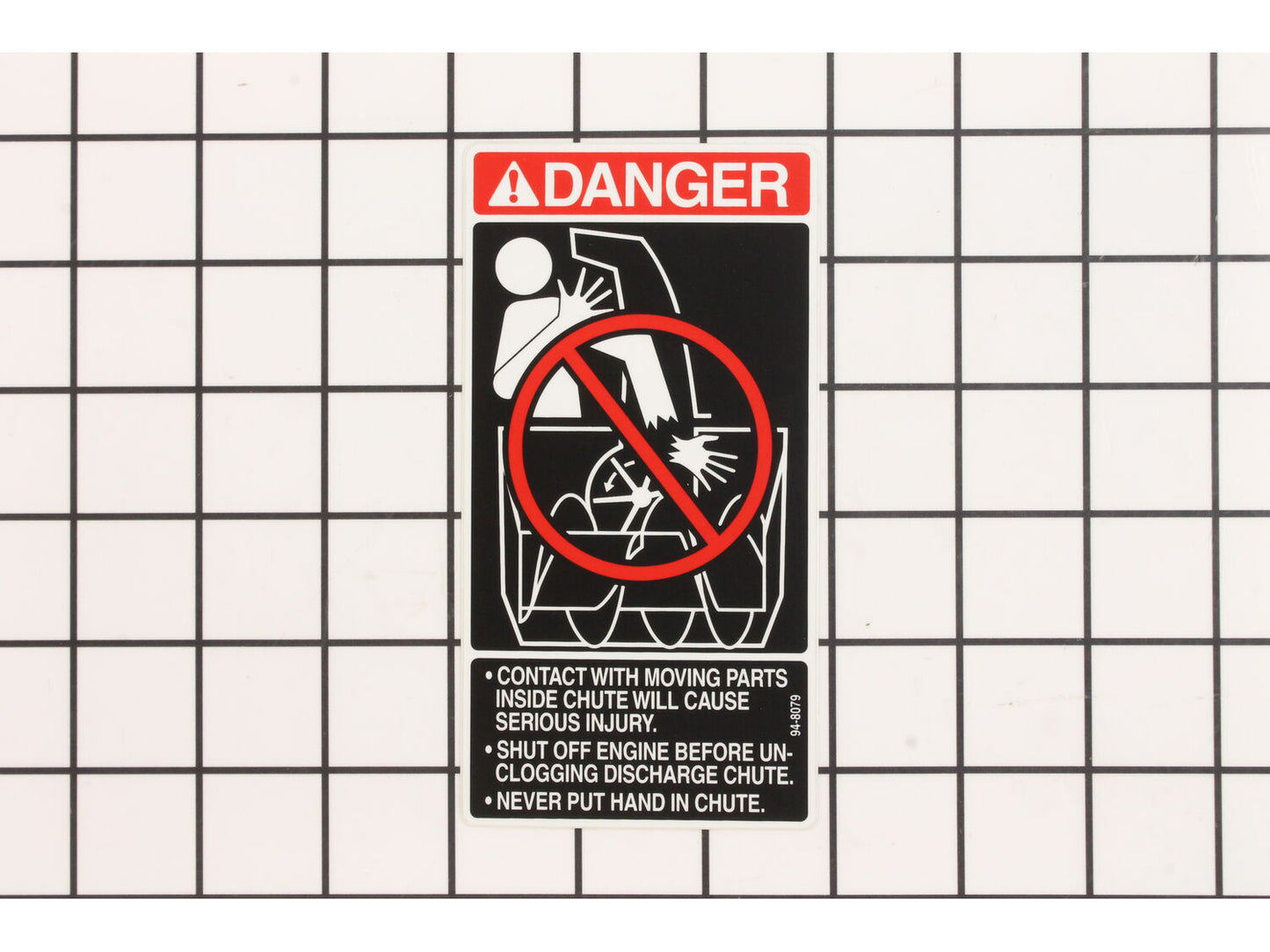 Genuine OEM Toro Part # 94-8079 Danger Decal