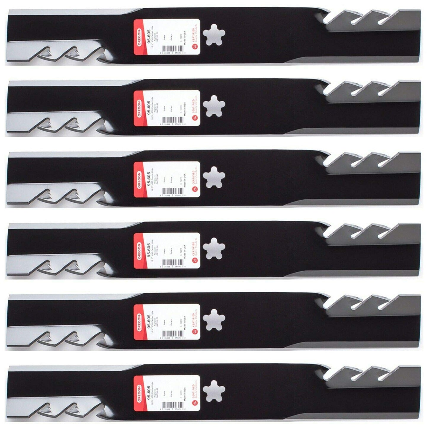 Genuine OEM Oregon Part # 95-605 Gator Blade 6 Pack