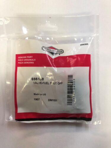 GENUINE OEM BRIGGS & STRATTON PART # 698180 FUEL SHUT OFF VALVE 698181, 494769