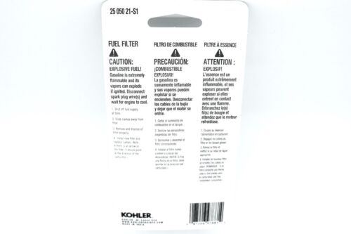 NEW GENUINE OEM KOHLER PART # 25 050 21-S1 FUEL FILTER REPLACES 25 050 21-S