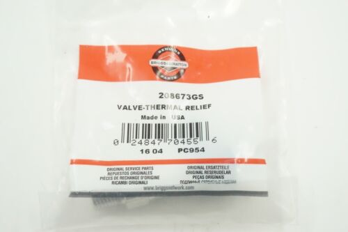 GENUINE OEM BRIGGS & STRATTON PART # 208673GS PRESSURE WASH THERMAL RELIEF VALVE