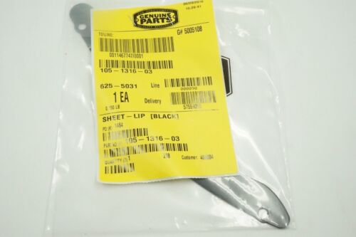 GENUINE OEM TORO PART # 105-1316 SHEET LIP; SUPER RECYCLER DECK EDGE LIP