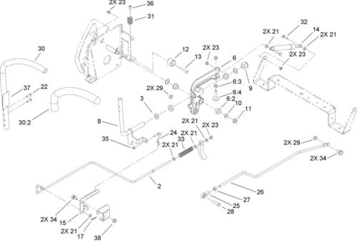 NEW GENUINE OEM TORO PART # 106-2179 BRAKE LINK FOR TORO RIDING LAWN MOWERS