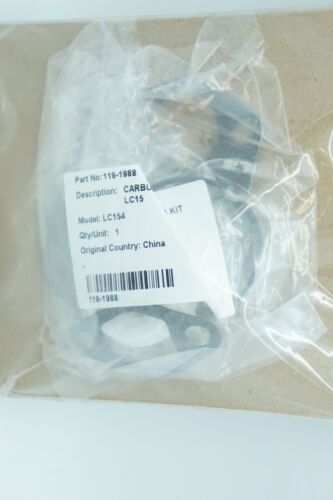 GENUINE OEM TORO PART # 119-1988 CARBURETOR KIT; POWER CLEAR POWERLITE CARB KIT