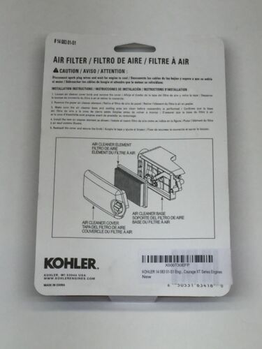 GENUINE KOHLER PART # 14 083 01-S1 Lawnmower Air Filter 14 083 01-S