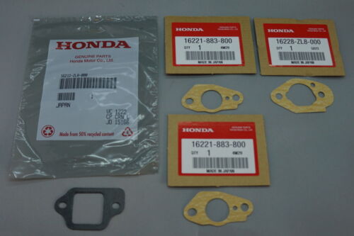 GENUINE HONDA CARBURETOR GASKET SET 16221-883-800 16228-ZL8-000 16212-ZL8-000