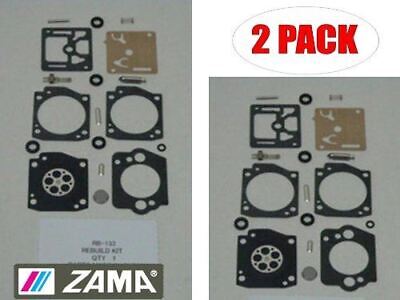 GENUINE OEM ZAMA PART # RB-133; CARBURETOR REBUILD KIT 2 PACK