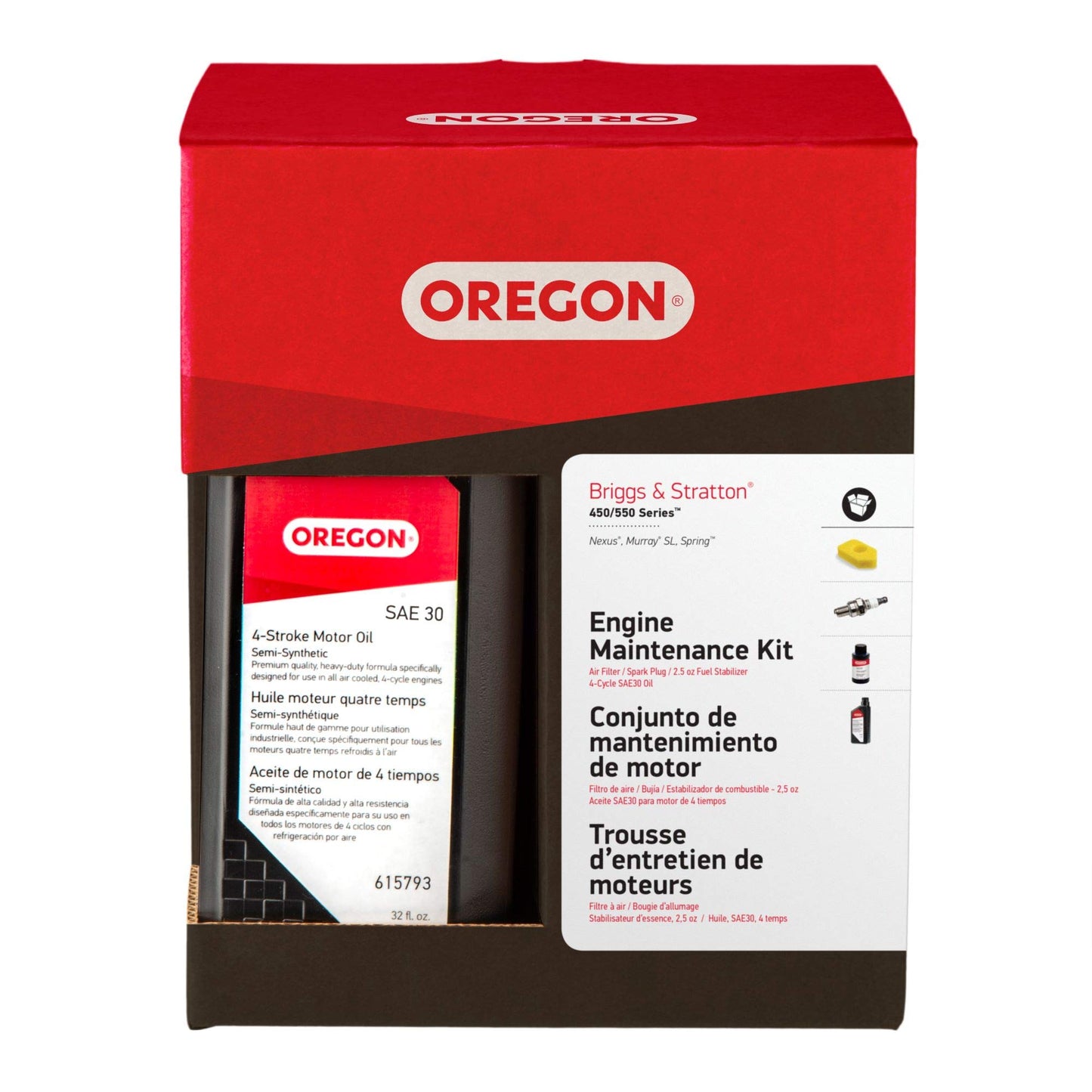 Genuine OEM Oregon Part # 01-110 Maintenance Kit for Briggs & Stratton 450/550 Series