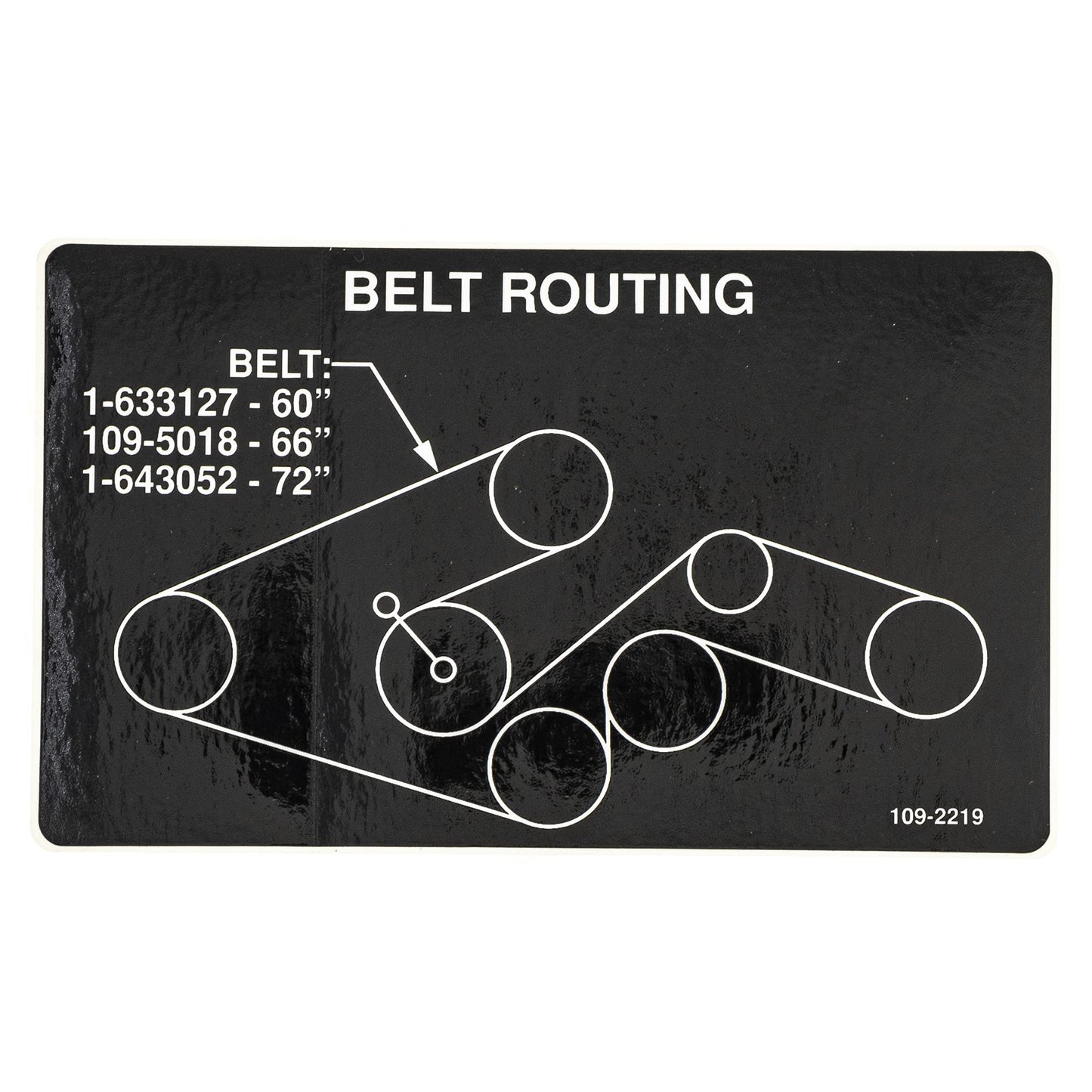 Genuine OEM Exmark Part # 109-2219 Belt Routing Decal