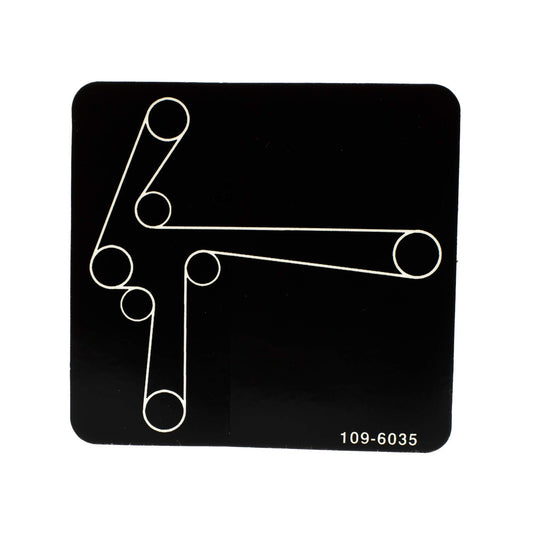 Genuine OEM Exmark Part # 109-6035 Belt Routing Decal