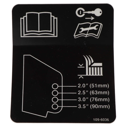 Genuine OEM Exmark Part # 109-6036 Anti Scalp Roller Decal