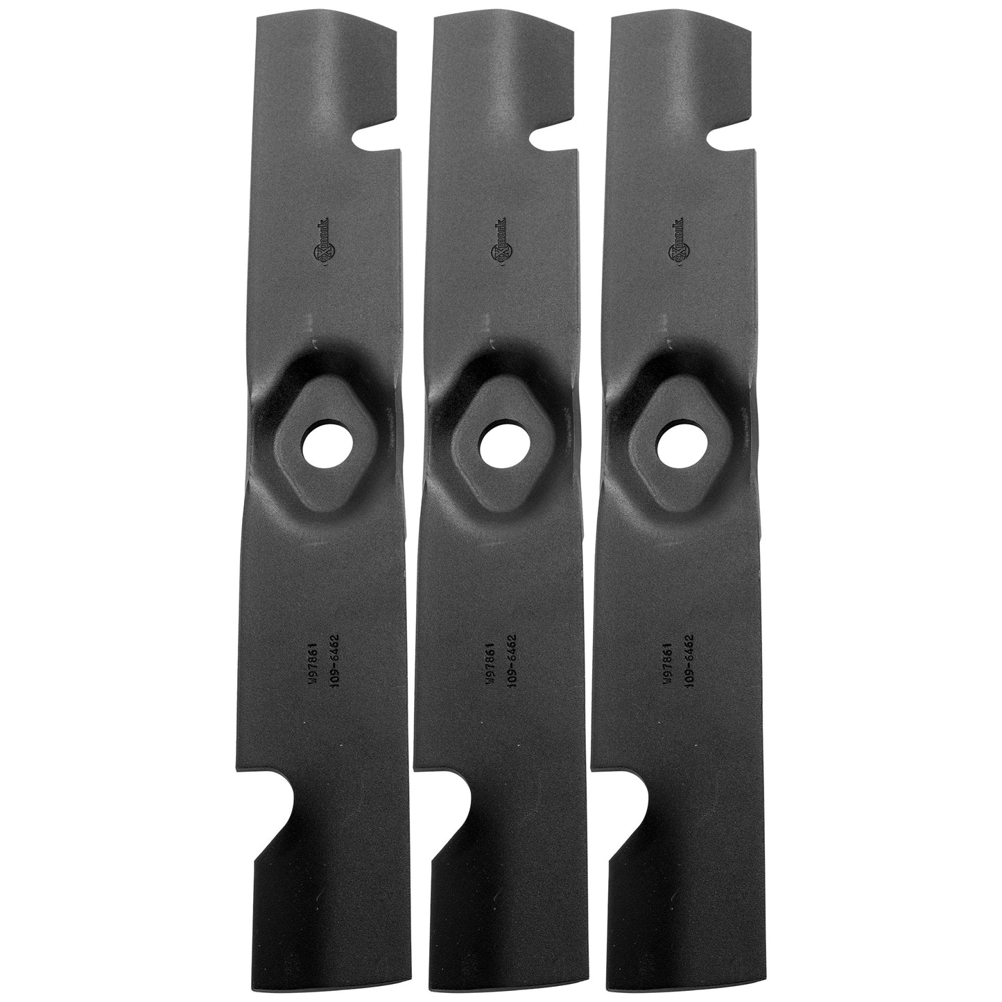 Genuine OEM Exmark Part # 109-6462-S High Lift Notched Blade 3 Pack