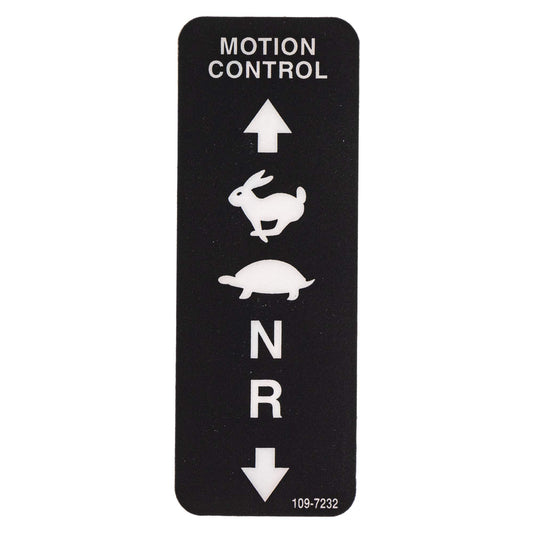Genuine OEM Exmark Part # 109-7232 Motion Control Decal