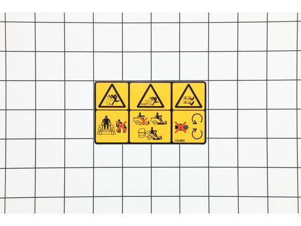 Genuine OEM Exmark Part # 110-6691 Danger Decal