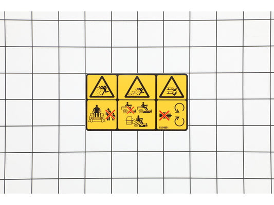 Genuine OEM Exmark Part # 110-6691 Danger Decal