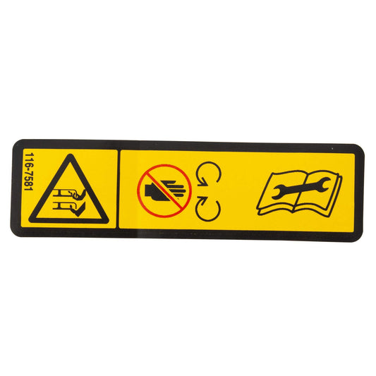 Genuine OEM Exmark Part # 116-7581 Warning Decal