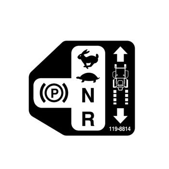 Genuine OEM Exmark Part # 119-8814 Left Hand Control Lever Decal