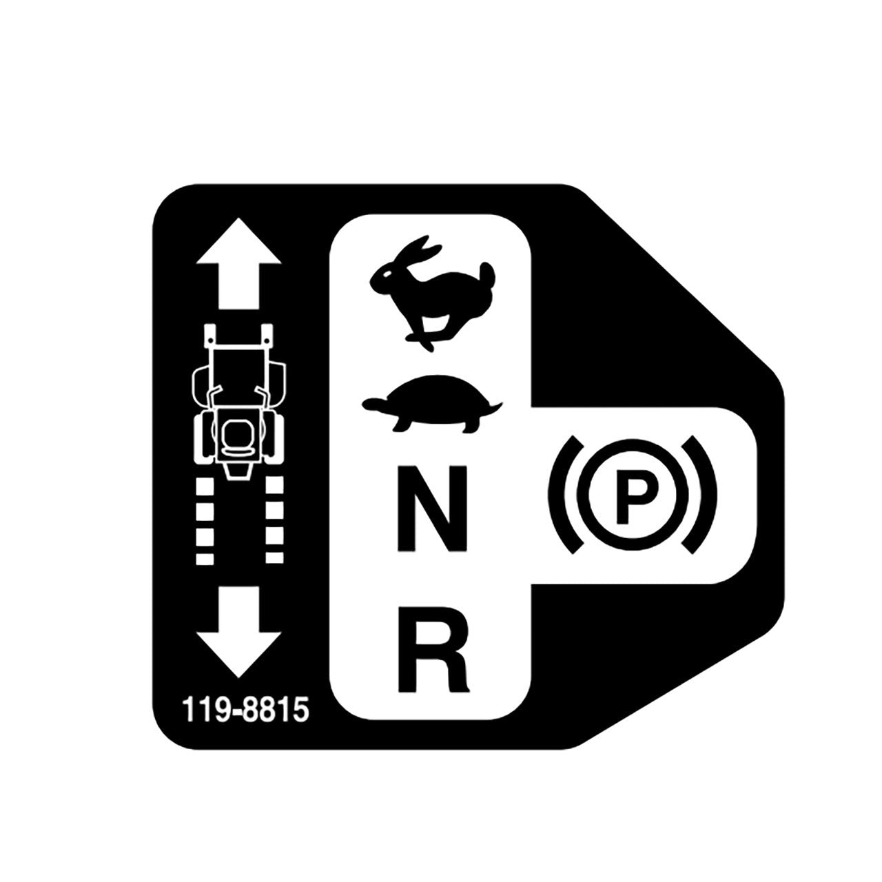 Genuine OEM Toro Part # 119-8815 RH Control Lever Decal
