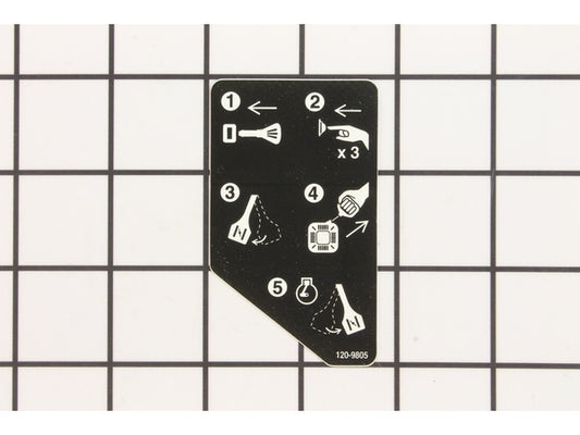Genuine OEM Toro Part # 120-9805 Engine Control Decal