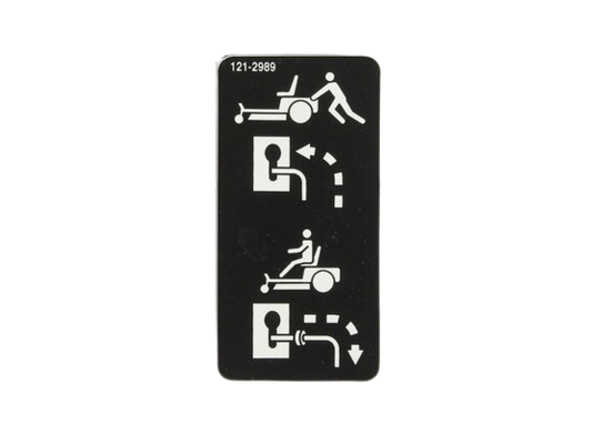 Genuine OEM Toro Part # 121-2989 Bypass Decal