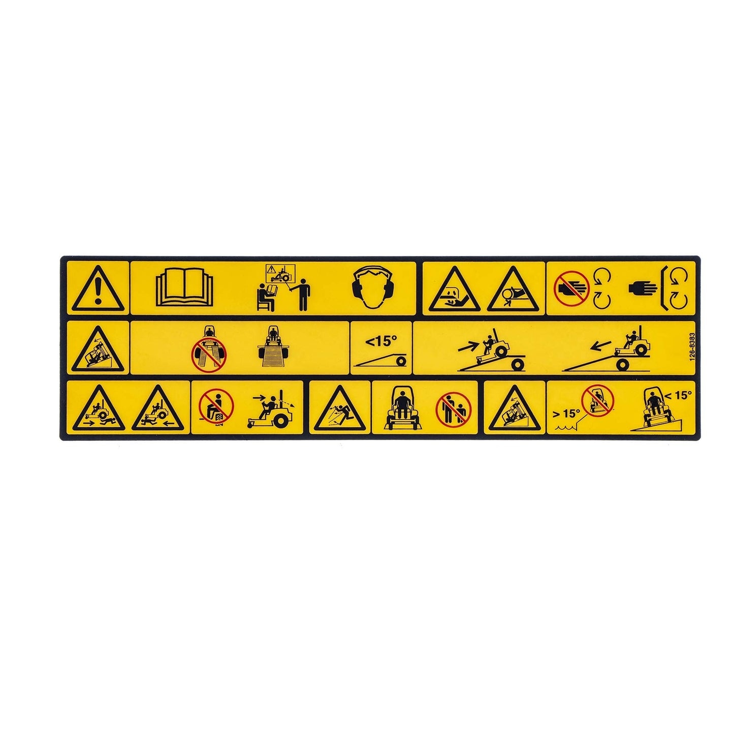 Genuine OEM Exmark Part # 126-8383 Danger Decal