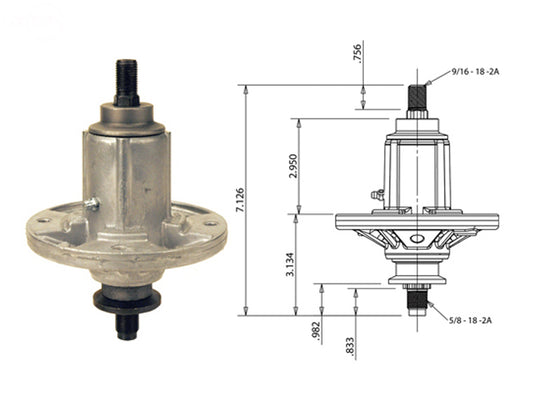 Genuine Rotary Part # 12910 Spindle Assembly