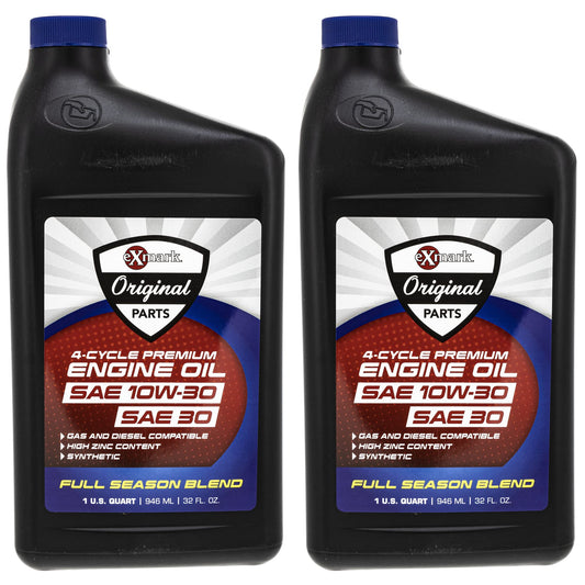 Genuine OEM Exmark Part # 135-2566 10W-30 Synthetic Oil Quart 2 Pack