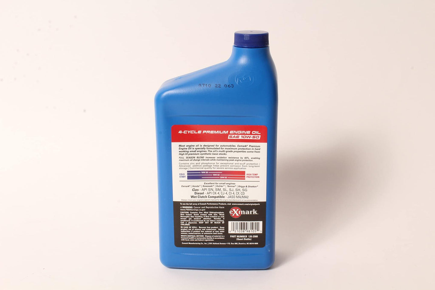 Genuine OEM Exmark Part # 135-2568 10W-50 Synthetic Oil Quart