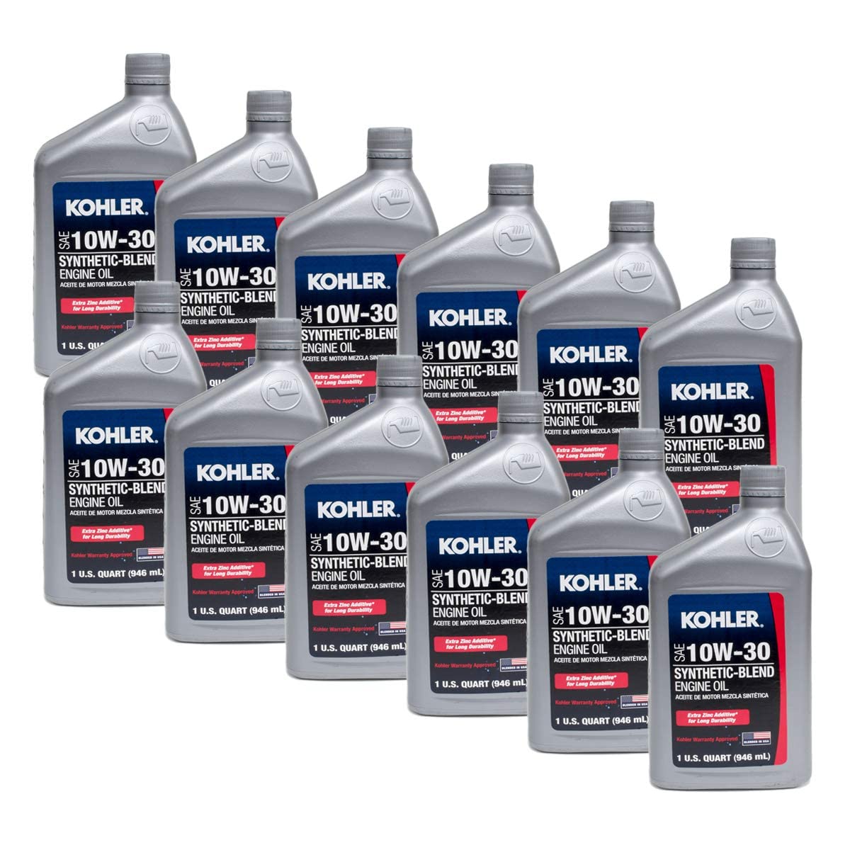 Genuine OEM Kohler Part # 25 357 65-S 10W30 Synthetic Oil Quart 12 Pack