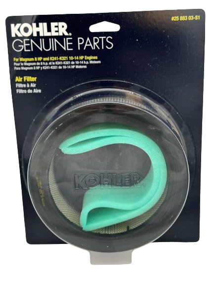 Genuine OEM Kohler Part # 25 883 03-S1 Air Filter/Pre Cleaner Kit