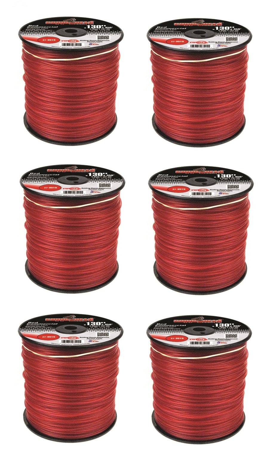 Genuine Rotary Part # 3515 .130 Trimmer Line 3lb Spool 6 Pack