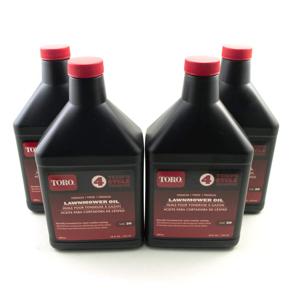 Genuine OEM Toro Part # 38916 SAE 30 4 Cycle Summer Oil 18oz Bottle 4 Pack
