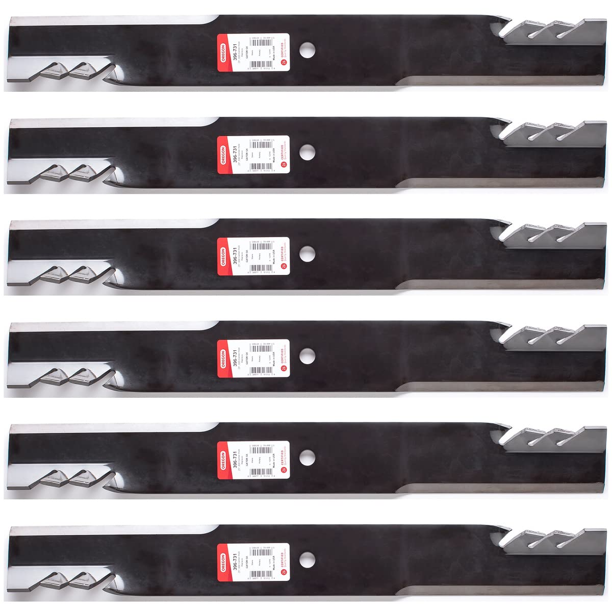 Genuine OEM Oregon Part # 396-731 Gator Blade 6 Pack