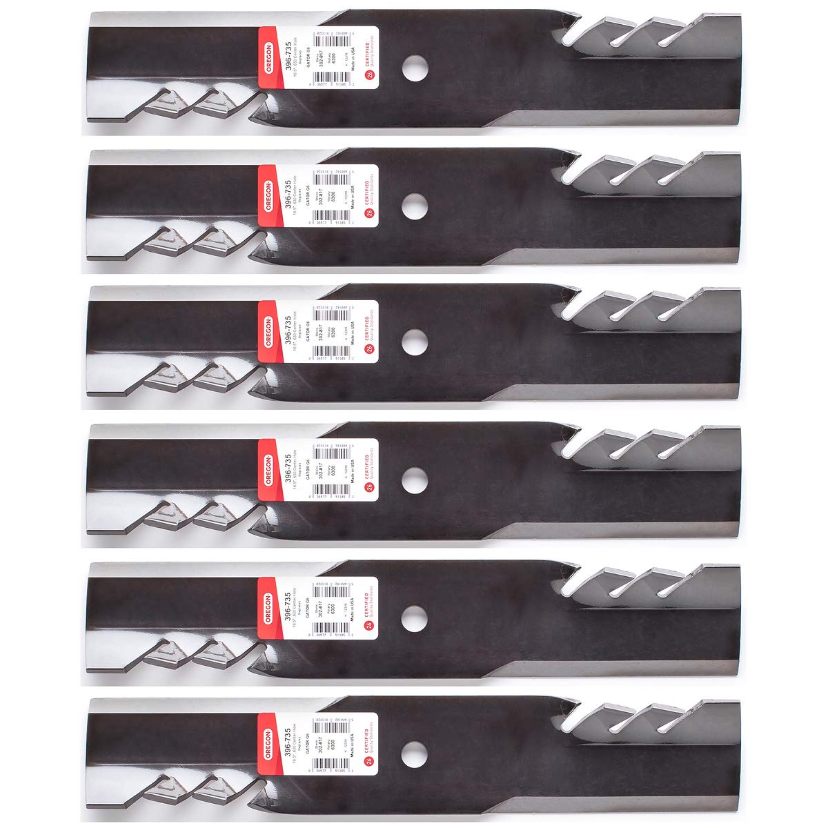 Genuine OEM Oregon Part # 396-735 16 1/2" G6 Gator Blade 6 Pack