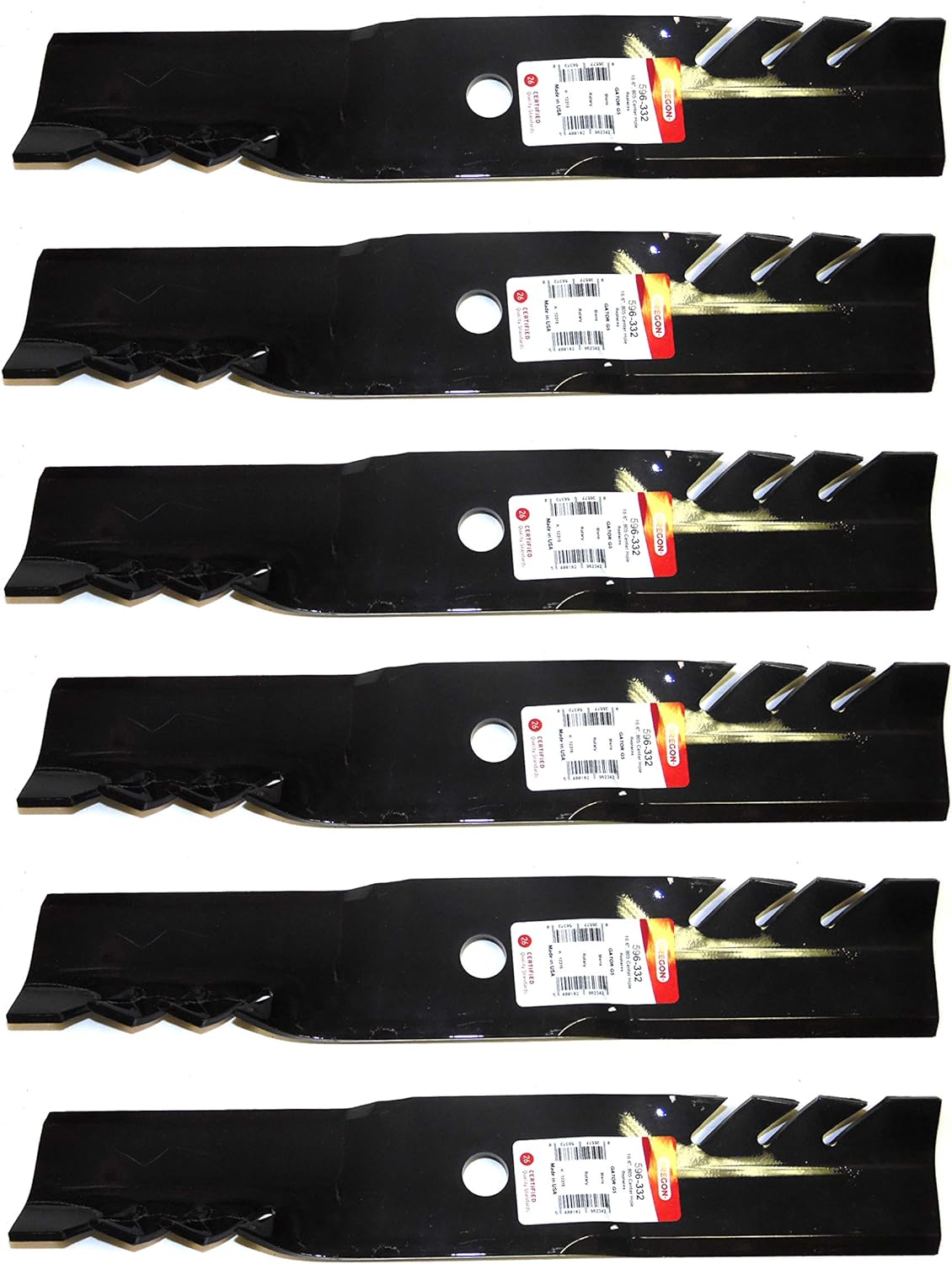 Genuine OEM Oregon Part # 596-332 Gator Blade 6 Pack