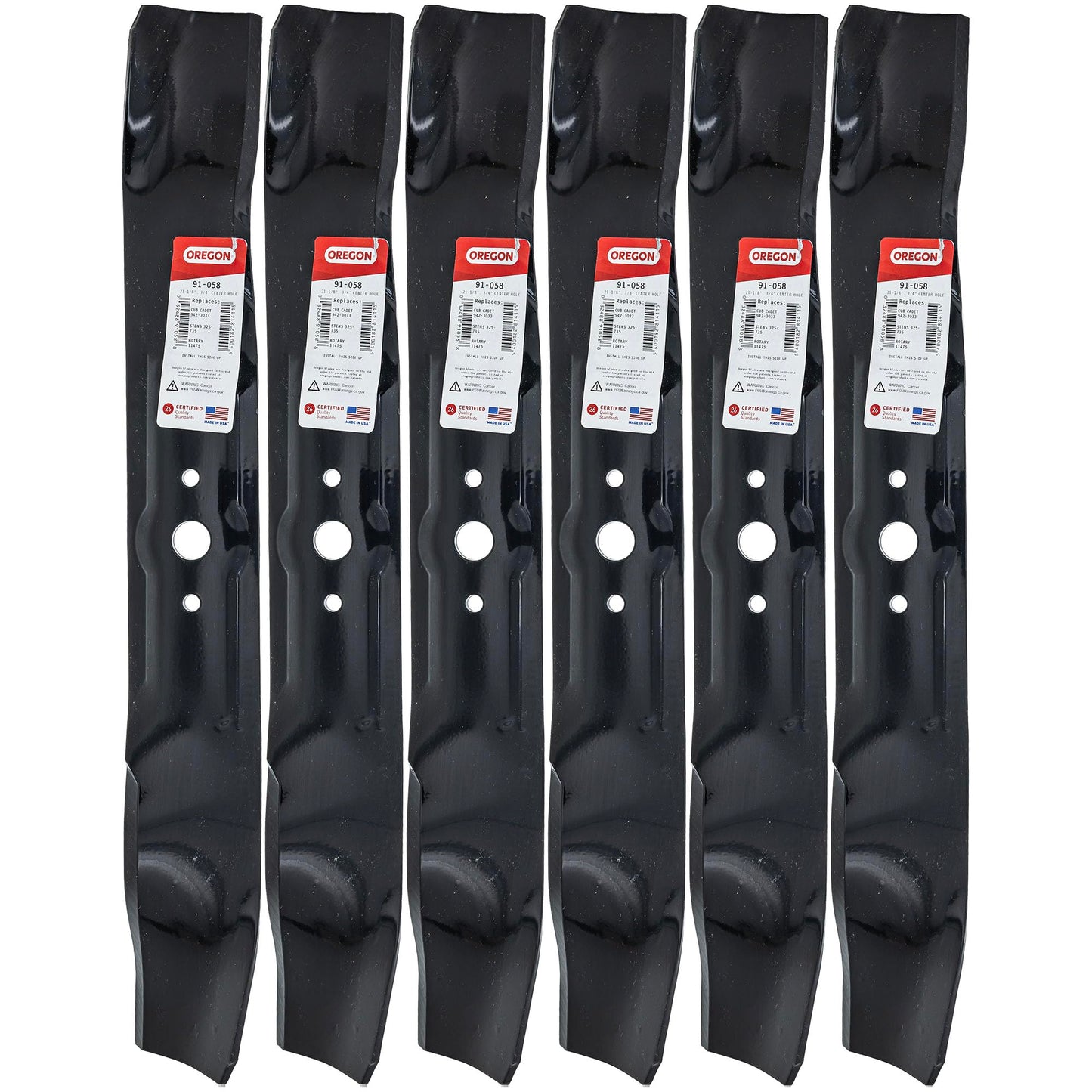 Genuine OEM Oregon Part # 91-058 21 1/8" Mulching Blade 6 Pack