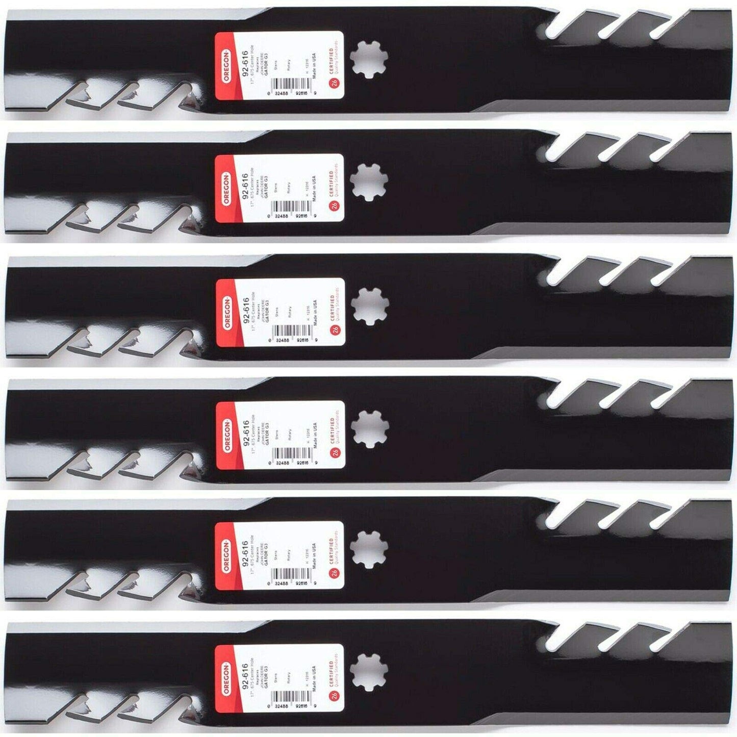Genuine OEM Oregon Part # 92-616 Gator Blade 6 Pack