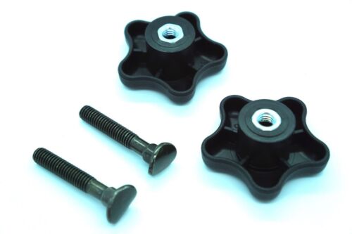 GENUINE OEM TORO PART # 92-2260 & 106-4161 SET OF TWO KNOBS & SCREWS FOR HANDLE