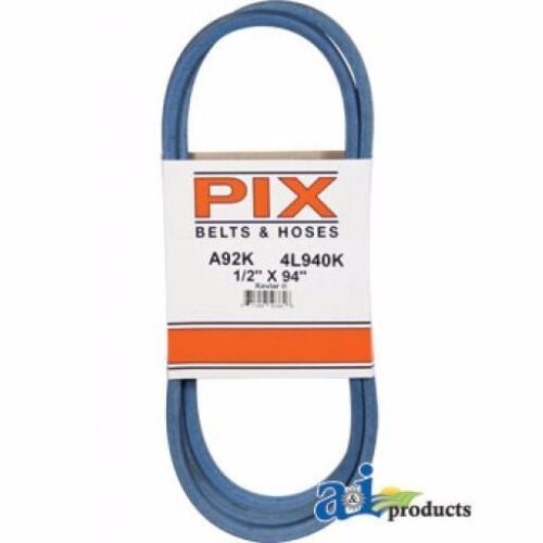 NEW PIX BELT PART # A92K 1/2 INCH x 94 INCH BLUE A-SECTION BELT